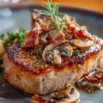 Bacon Mushroom Pork Chops