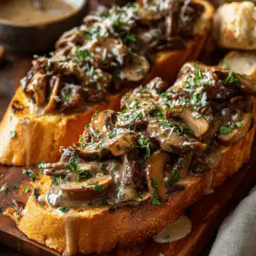 Beef Stroganoff French Bread Toast