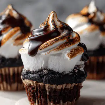 Black Velvet Marshmallow Cupcakes
