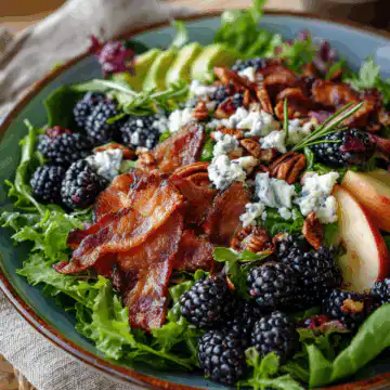 Blackberry Bacon Blue Cheese Salad