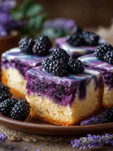 Blackberry Lavender Swirl Sheet Cake