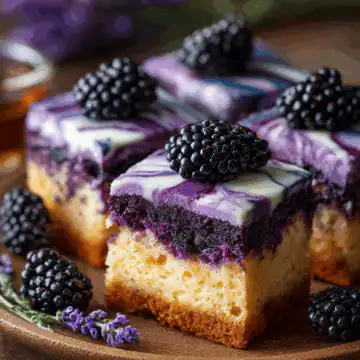 Blackberry Lavender Swirl Sheet Cake