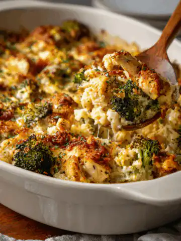 Broccoli Cauliflower Rice Chicken Casserole