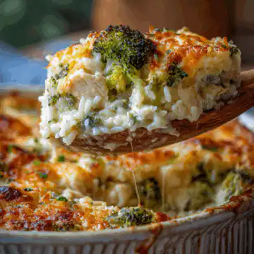 Broccoli, Rice, Cheese, and Chicken Casserole