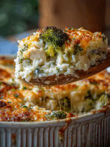 Broccoli, Rice, Cheese, and Chicken Casserole