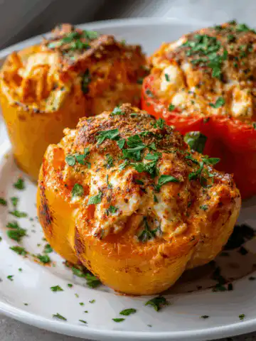 Buffalo Chicken Stuffed Peppers