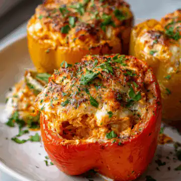Buffalo Chicken Stuffed Peppers