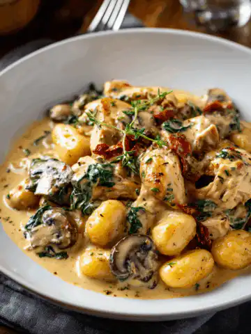 CREAMY CHICKEN AND GNOCCHI
