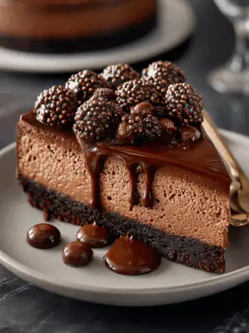 Candy-Studded Chocolate Cheesecake