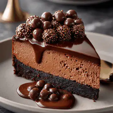 Candy-Studded Chocolate Cheesecake