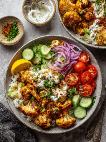 Cauliflower Shawarma Bowls