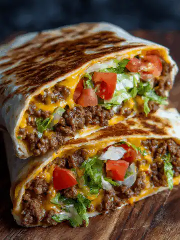 Cheeseburger crunch wrap