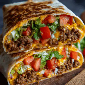 Cheeseburger crunch wrap