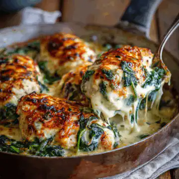 Cheesy Chicken, Spinach