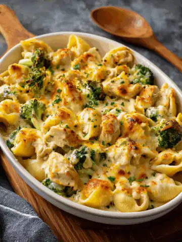 Cheesy Chicken & Broccoli Shells