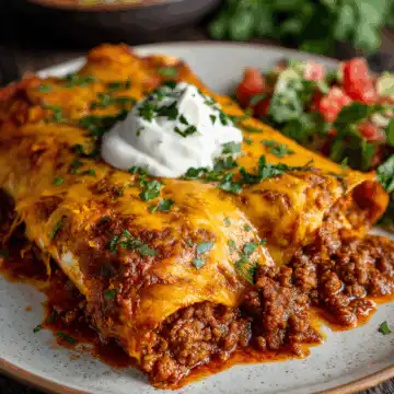 Cheesy Ground Beef Enchiladas