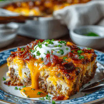 Cheesy Loaded Meatloaf Casserole