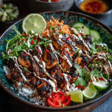 Chili Chicken Bowl With Coconut Lime Drizzle Recipe