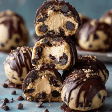 Chocolate Chip Cookie Dough Brownie Bombs