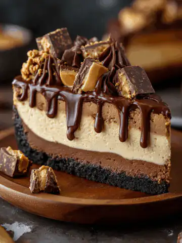 Chocolate Peanut Butter Candy Cheesecake