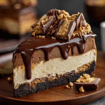 Chocolate Peanut Butter Candy Cheesecake