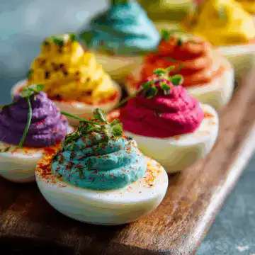 Colored Deviled Eggs for Easter
