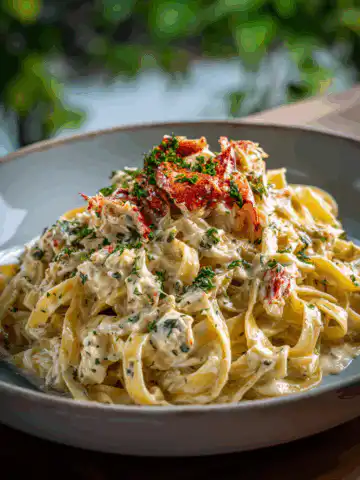 Crab Fettuccine Alfredo