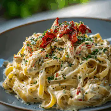 Crab Fettuccine Alfredo