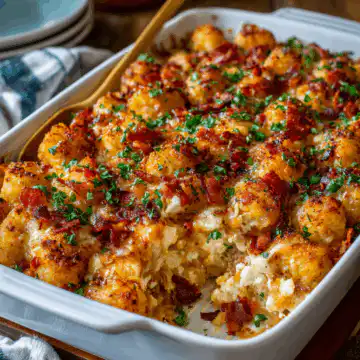 Cracked Out Chicken Tater Tot Casserole