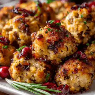 Cranberry Turkey Stuffing Balls