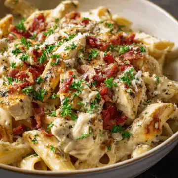 Creamy Chicken Bacon Ranch Pasta