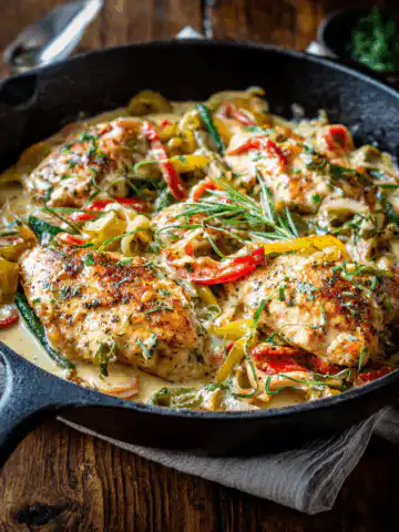 Creamy Pepperoncini Chicken Skillet
