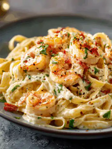 Creamy Shrimp Fettuccine Pasta