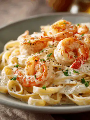 Creamy Shrimp Fettuccine with Alfredo Sauce