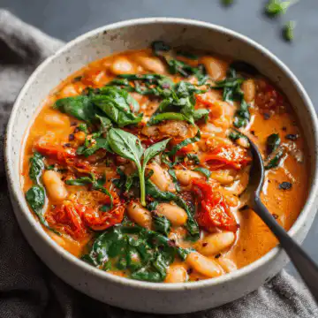 Creamy Vegan Tomato White Bean Stew