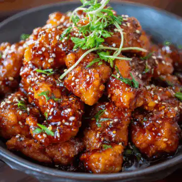 Crispy Chinese Honey Garlic Chicken