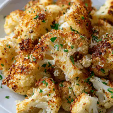 Crispy Parmesan Roasted Cauliflower