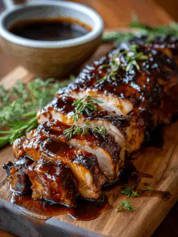 Crockpot Brown Sugar Balsamic Glazed Pork