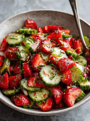 Cucumber Strawberry Salad Recipe