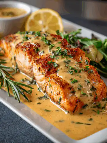 Dijon Salmon with Lemon Dijon Sauce