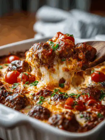 Dump and Bake Meatball Casserole