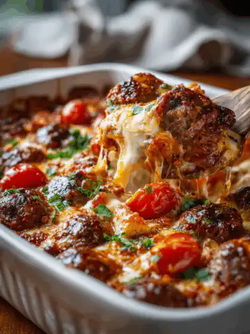 Dump and Bake Meatball Casserole