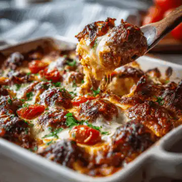 Dump and Bake Meatball Casserole