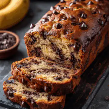 EASY CHOCOLATE CHIP BANANA BREAD