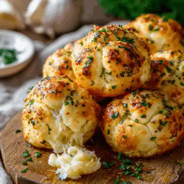 Easy Garlic Cheese Bombs