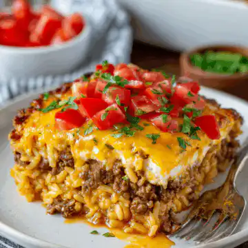 Easy Hamburger Rice Casserole