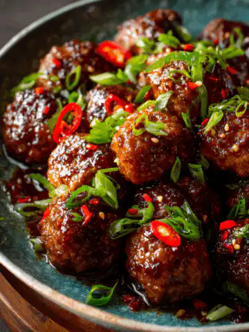 Easy Mongolian Meatballs