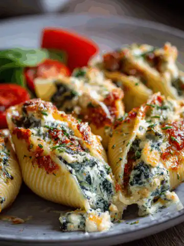 Easy Spinach and Ricotta Stuffed Shells
