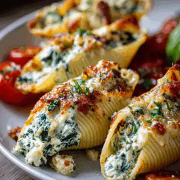 Easy Spinach and Ricotta Stuffed Shells
