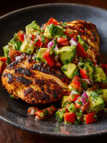 Fiesta Lime Chicken with Avocado Salsa